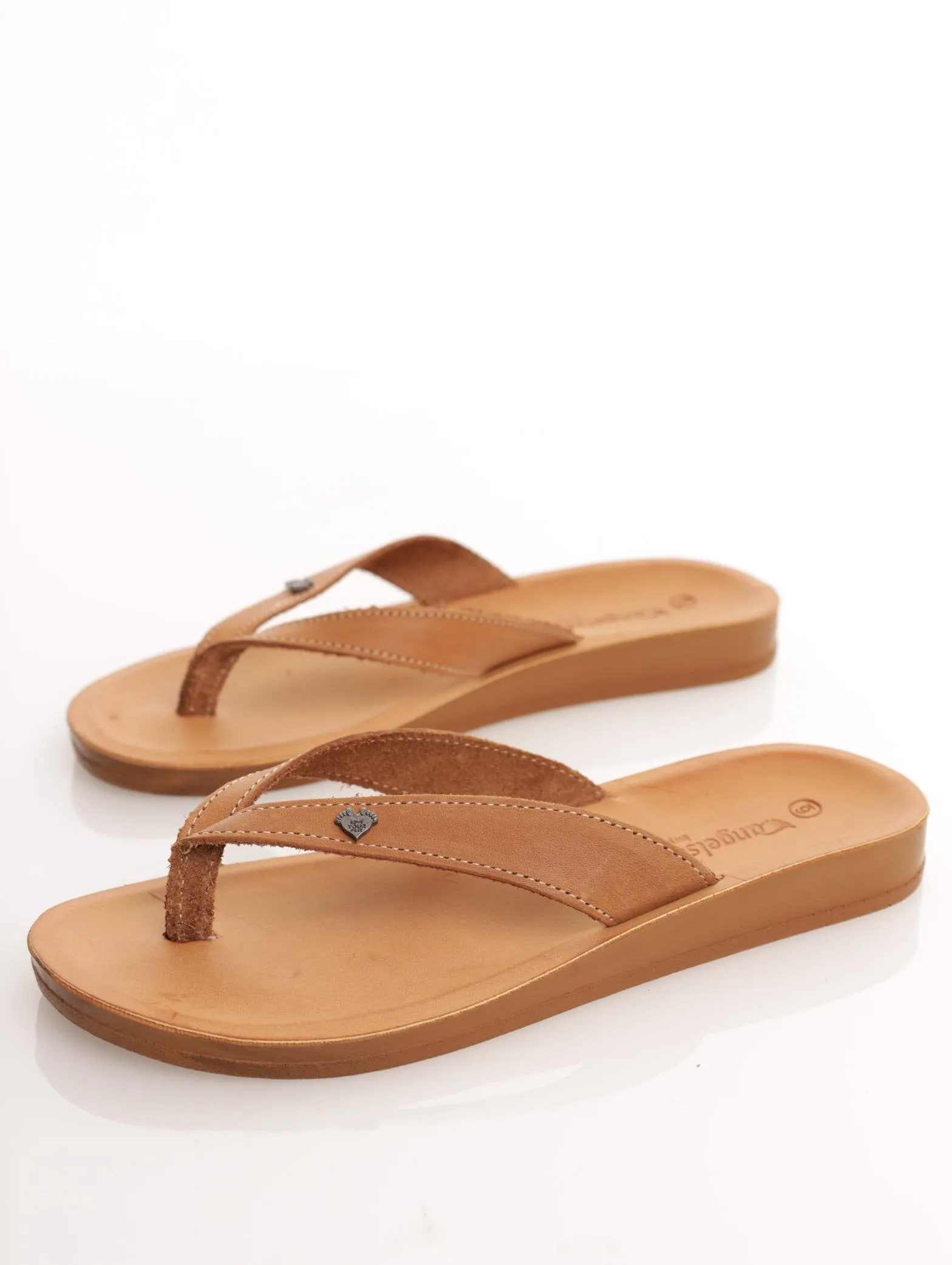 Ladies Alex Leather Thong Sandal - Tan sold by Edgars