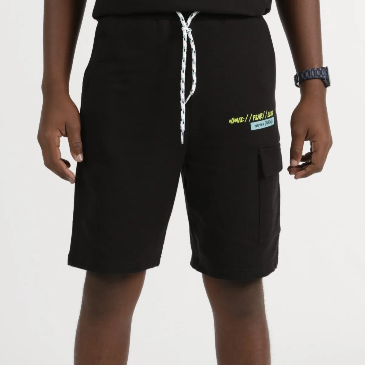 Boys Peony Fleece Short - Black sold by Edgars