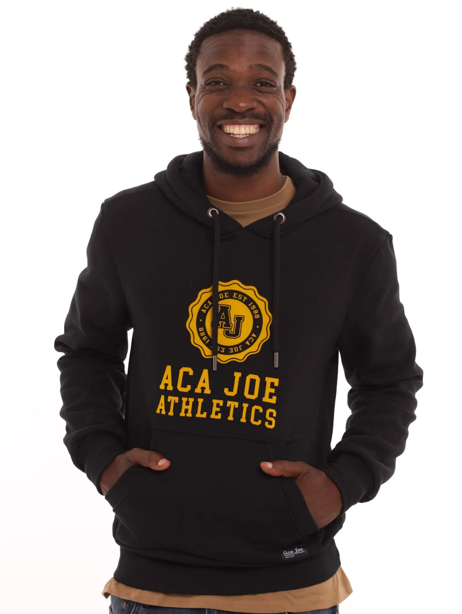 Men's Towel Hooded Pullover - Black sold by Edgars