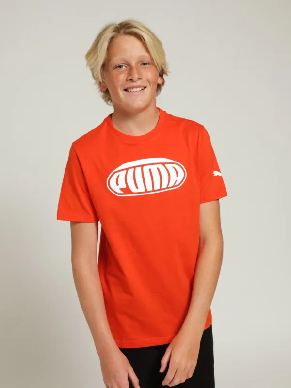 Boys Graphic Tee - Tangerine sold by Edgars