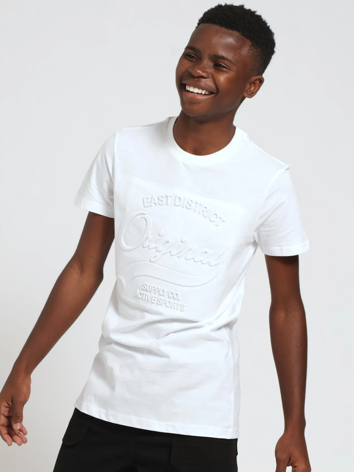 Boys Original Embossed Tee - White sold by Edgars product image thumbnail 2