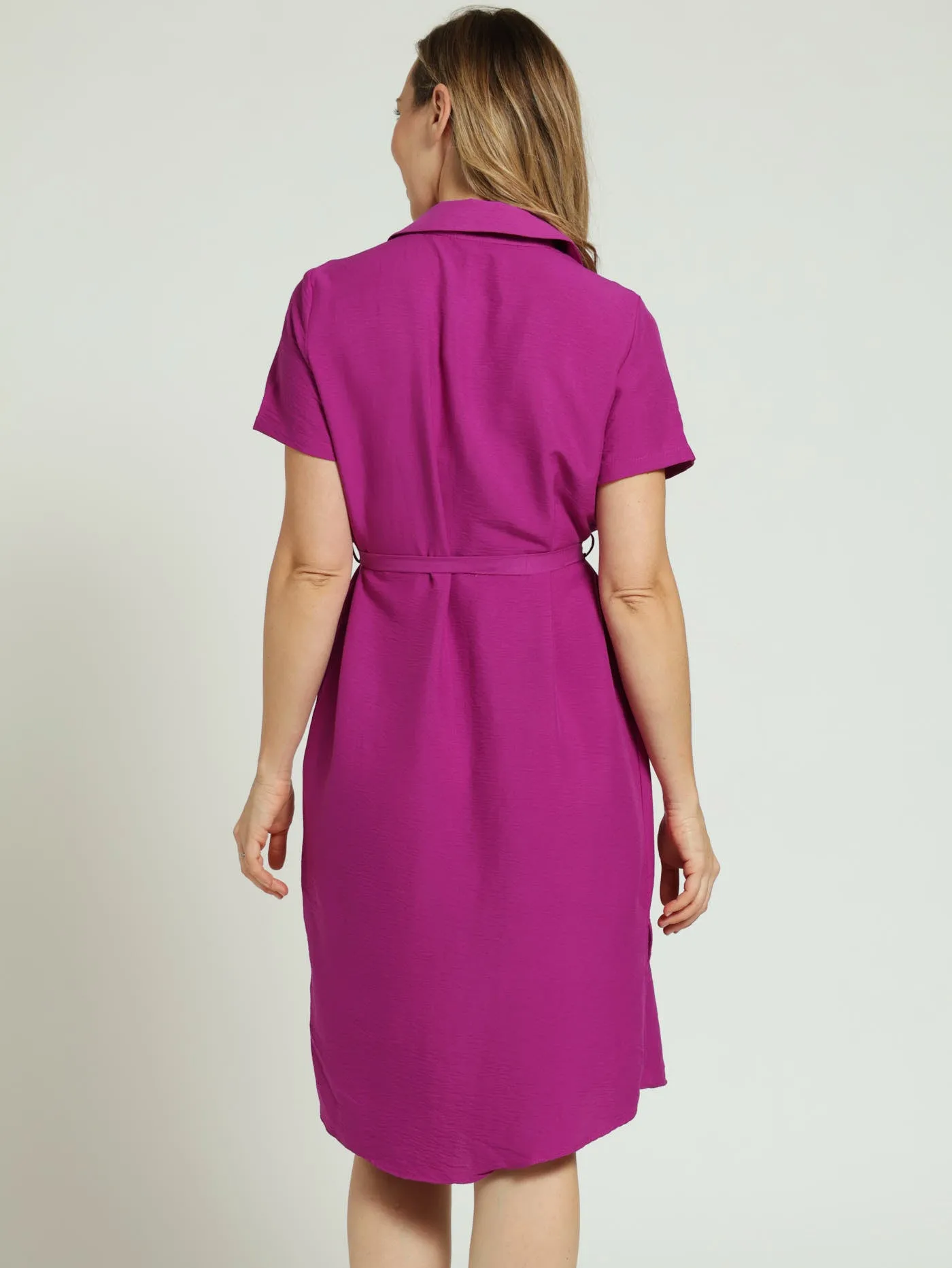 Easy Wearing Shirt Dress - Magenta sold by Edgars product image thumbnail 4