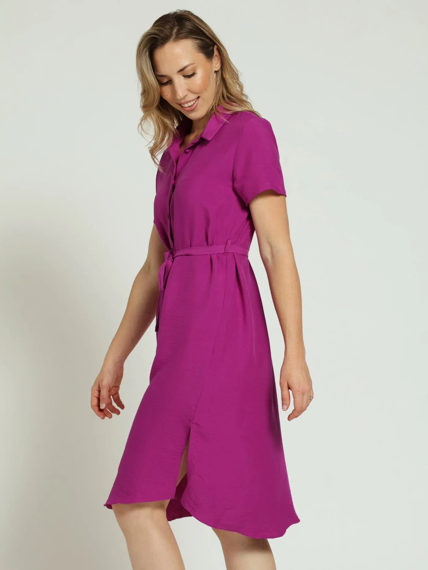Easy Wearing Shirt Dress - Magenta sold by Edgars product image thumbnail 3