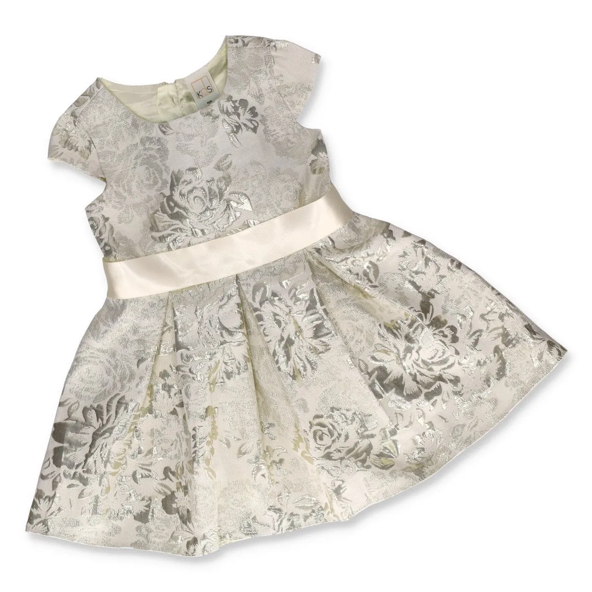 Pre-Girls Jacquard Dress - Gold sold by Edgars