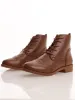 Ladies Brogue Detail Ankle Lace Up Boot - Tan sold by Edgars