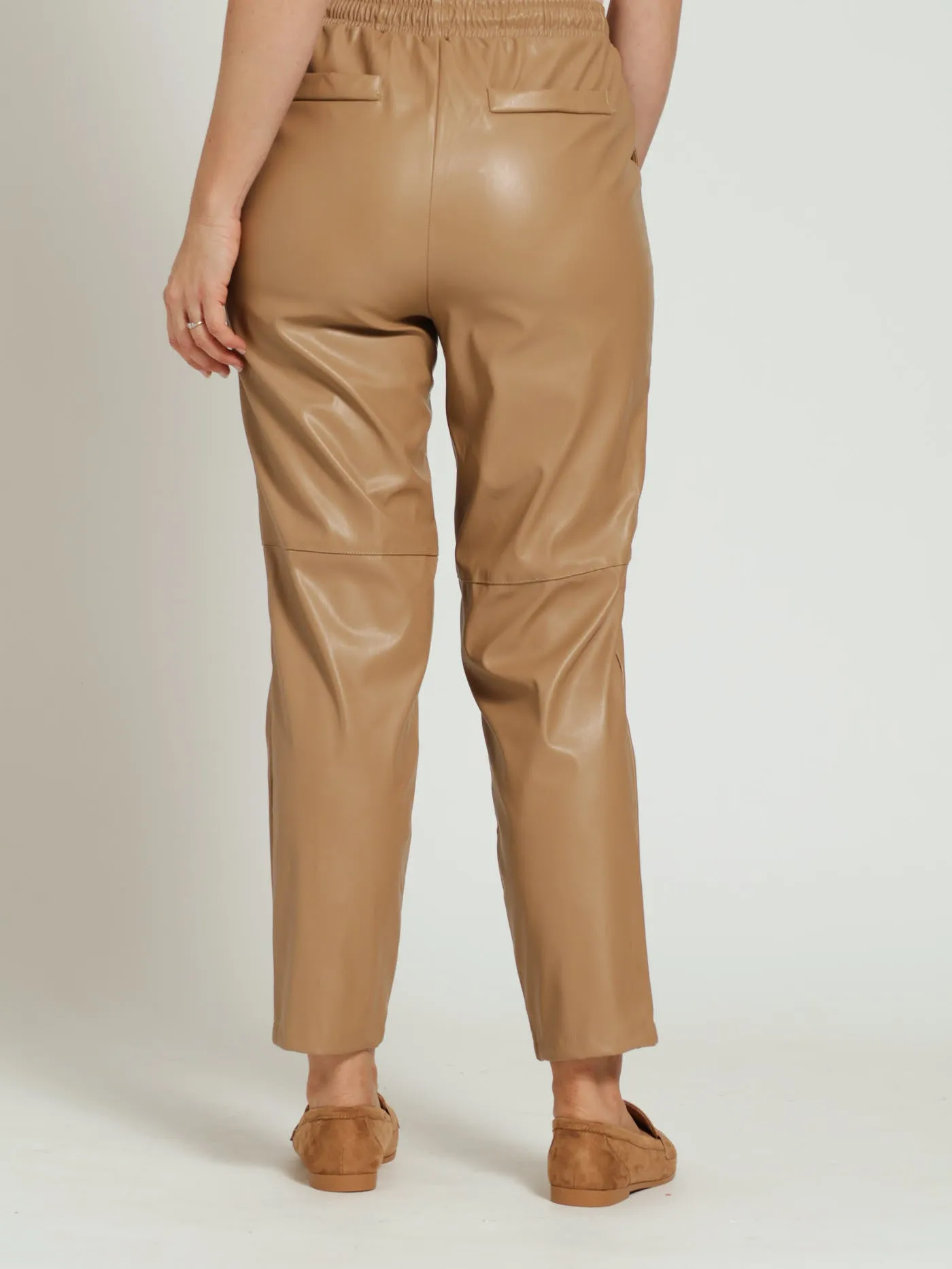 Pull On Pu Anklegrazer Pants With Drawstring - Stone sold by Edgars product image thumbnail 3