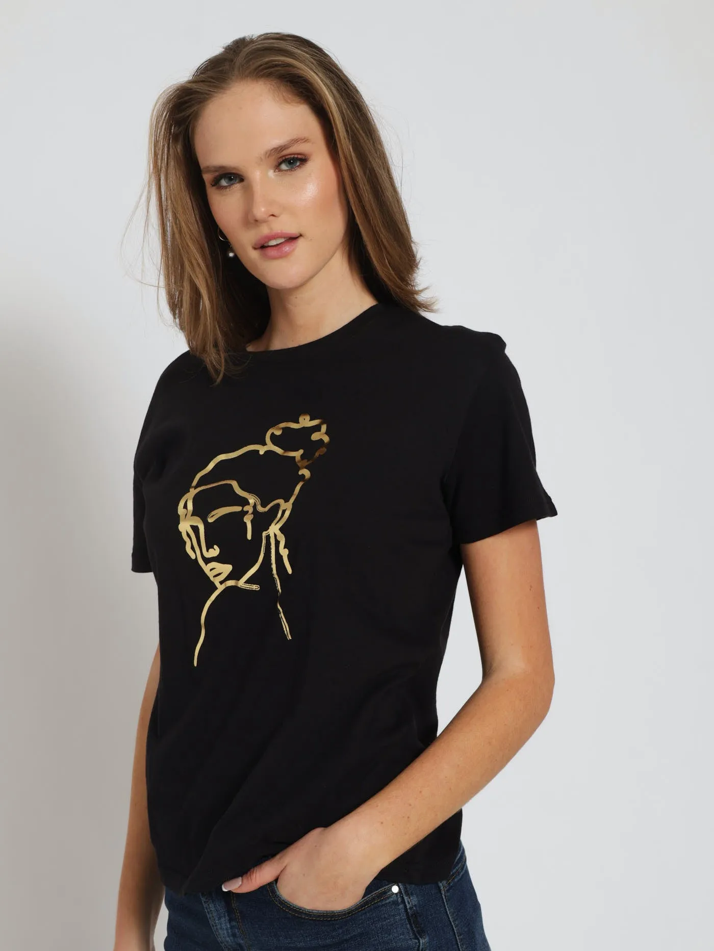 Golden Face Tee - Black sold by Edgars product image thumbnail 2