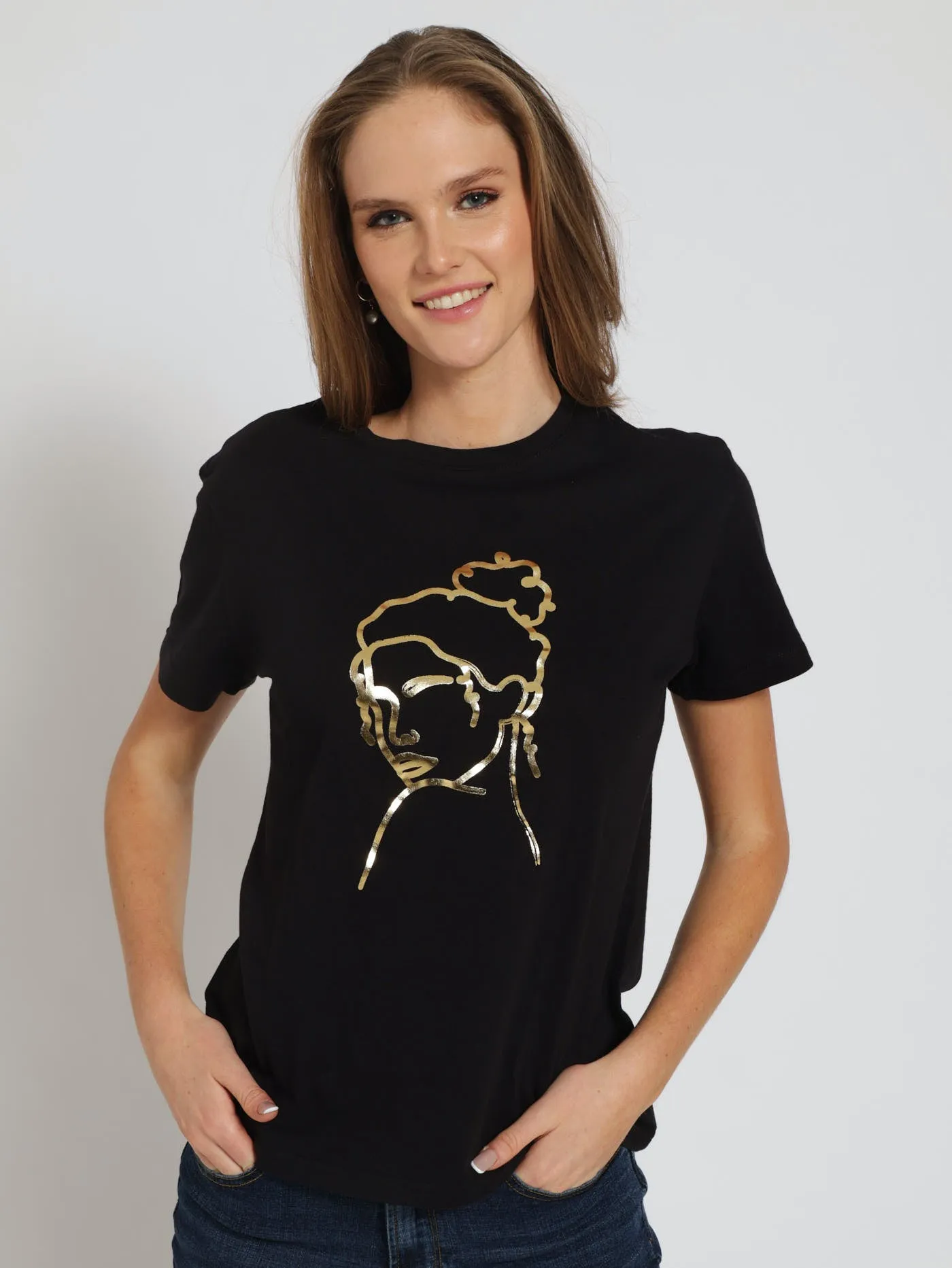 Golden Face Tee - Black sold by Edgars