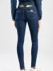 Axel Skinny Denim Jean With Yoke Wing Embroidery - Dark Blue sold by Edgars