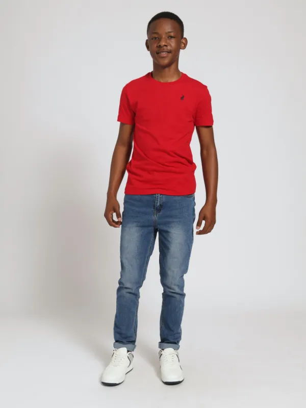Boys Rick Core Tee - Red sold by Edgars
