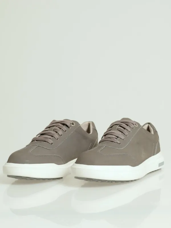 Seve Panelled T-Toe Lace Up Sneaker - Grey made by Hush Puppies