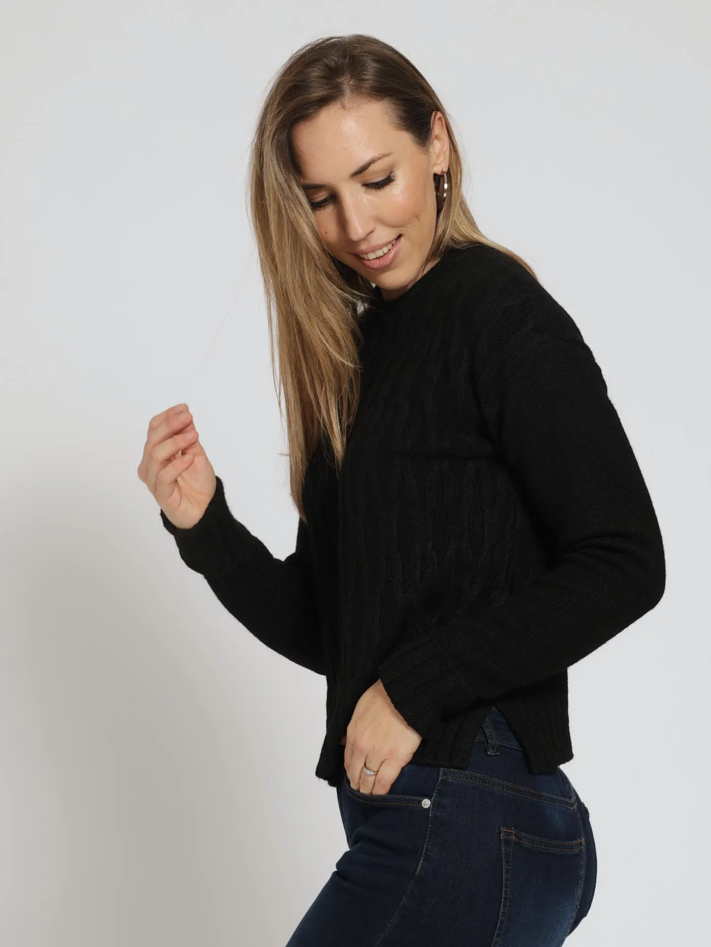 Long Sleeve Diamond Design Luxe Pullover - Black sold by Edgars product image thumbnail 3