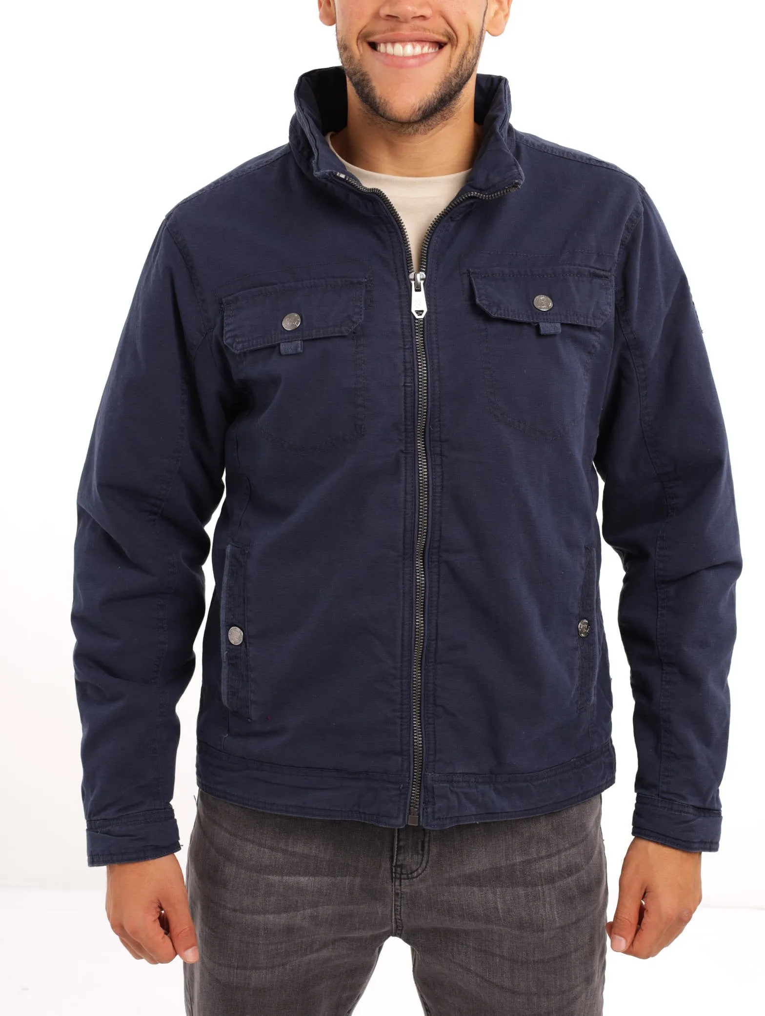Men's Utility Cotton 2 Jacket - Navy sold by Edgars