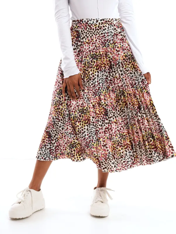 Ladies Pleated Printed Midi Skirt sold by Edgars