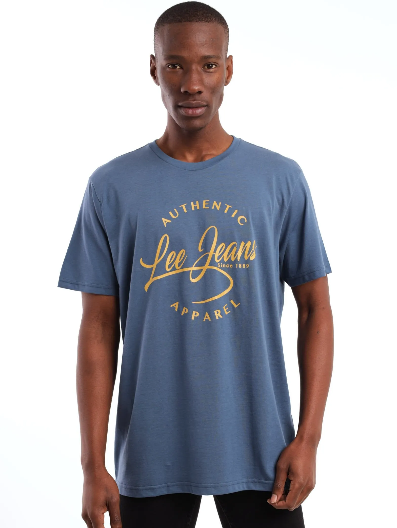 Men's Swoosh Logo Tee - Blue sold by Edgars