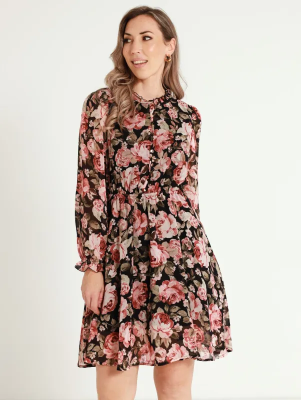 Hi-Neck Tiered Tea Dress sold by Edgars 