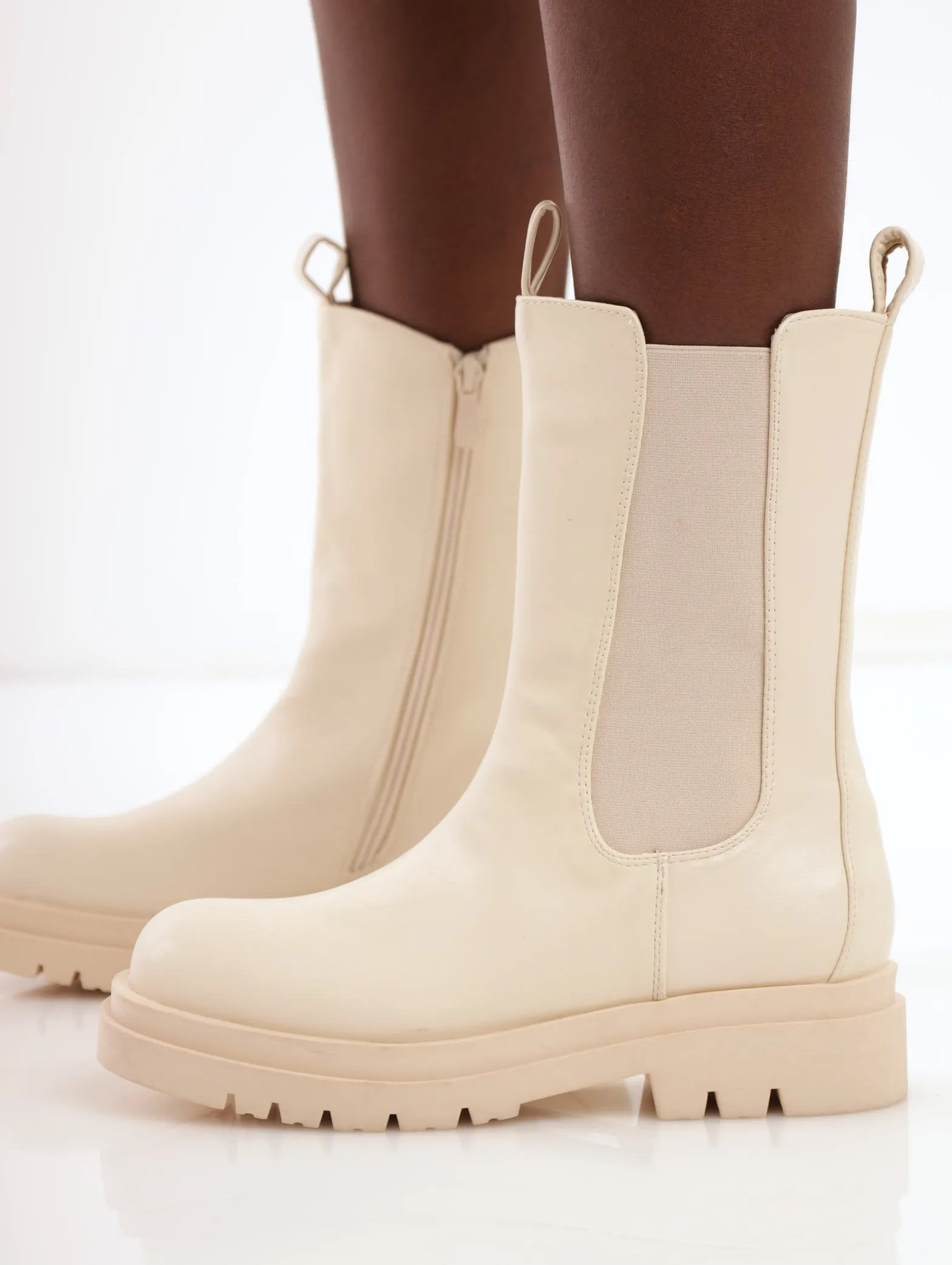 Ladies Mono Cleated Chelsea Boot - Natural sold by Edgars