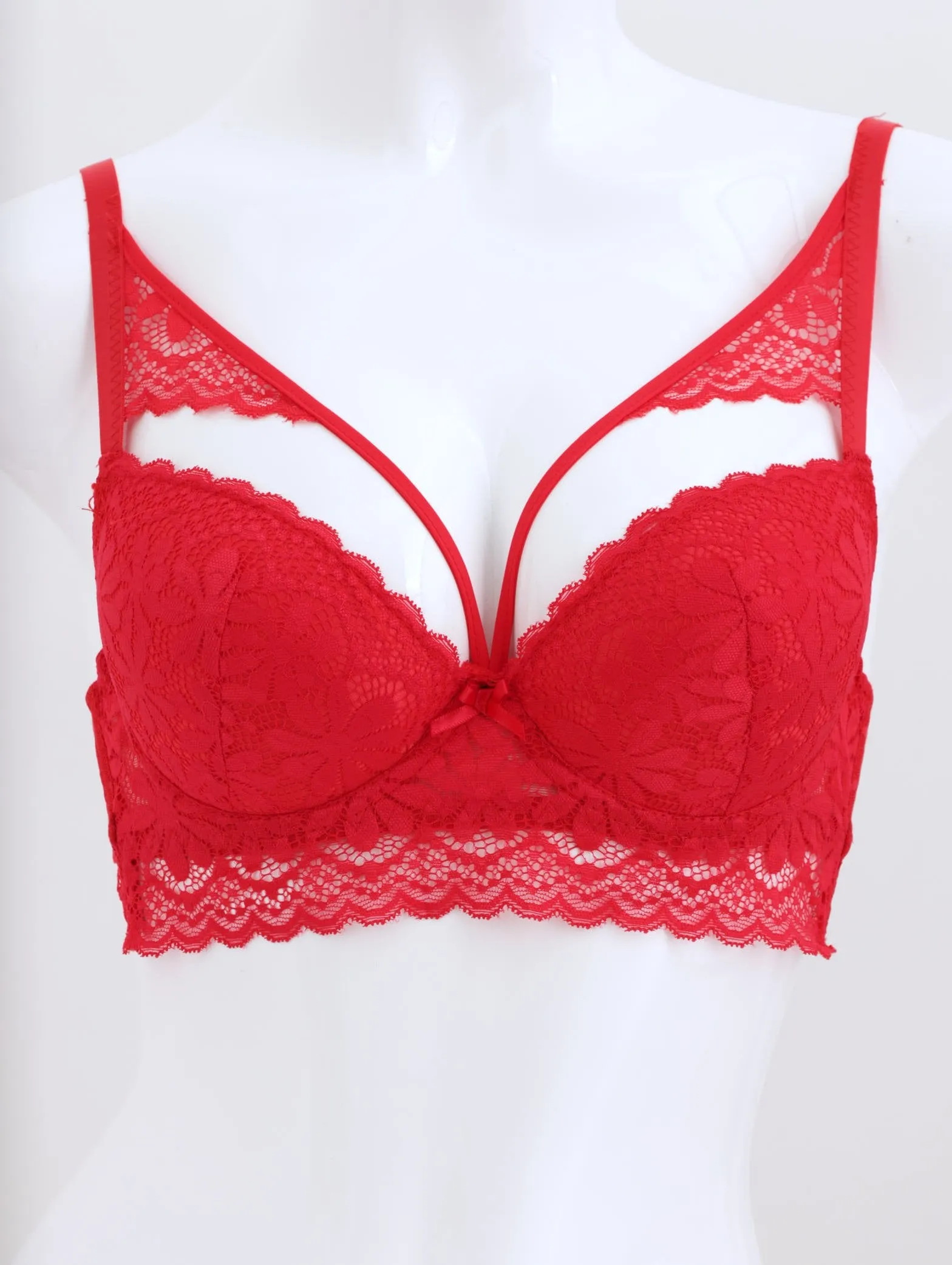 Ladies Peekaboo Bra - Red sold by Edgars