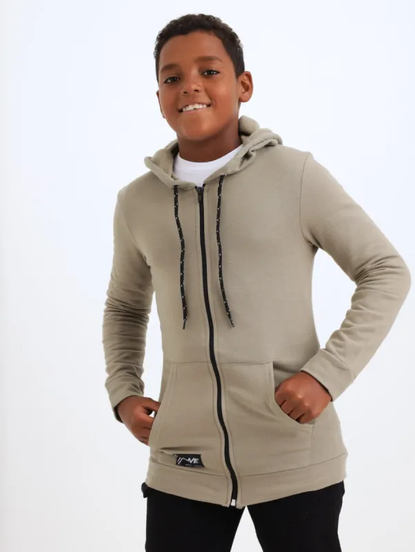 Boys Zip Hoody - Olive sold by Edgars