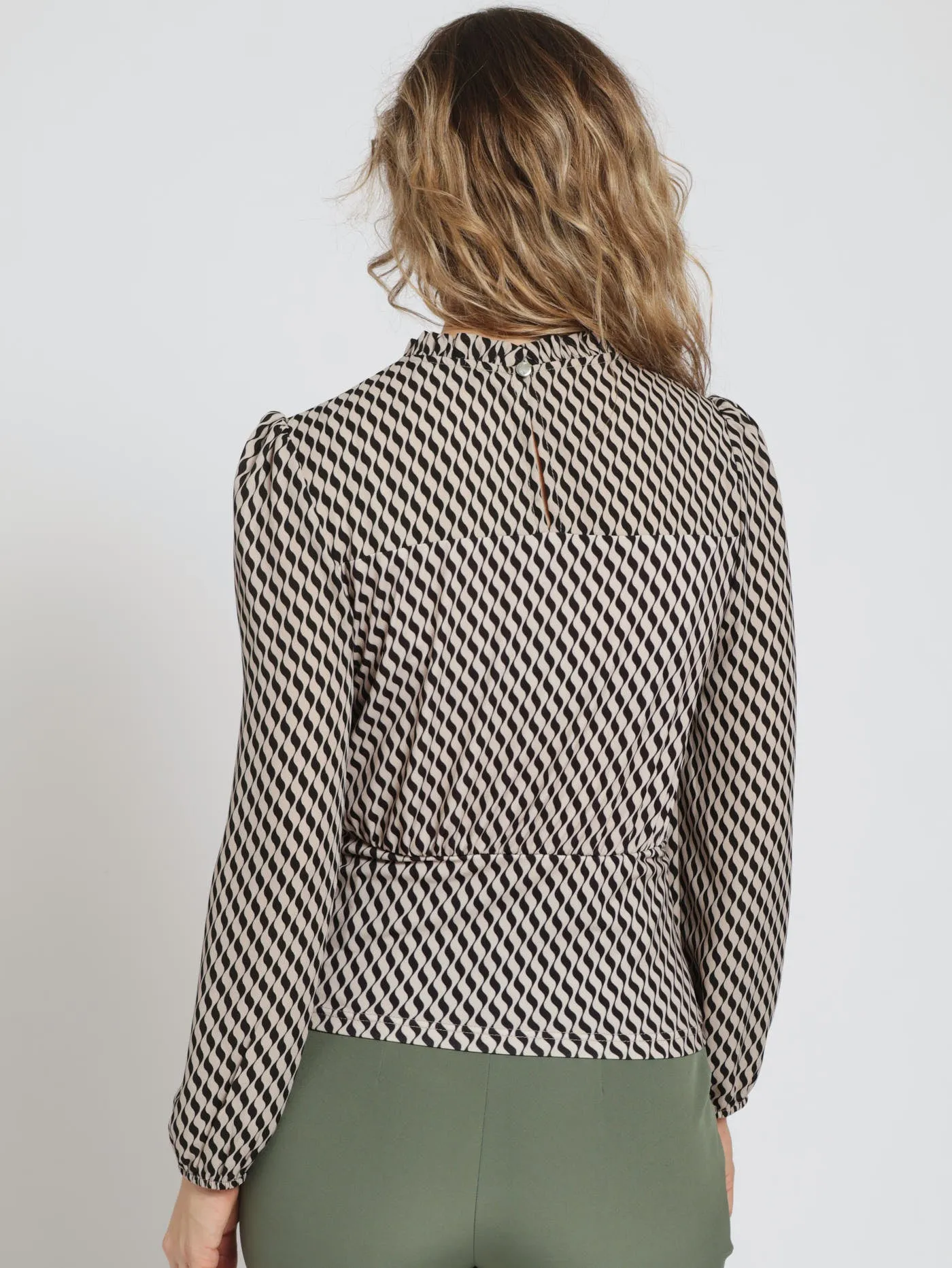 Hi-Neck Slinky Combo Blouse - Black sold by Edgars product image thumbnail 3