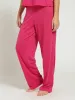Straight Leg Rib Knit Pj Pants - Pink sold by Edgars