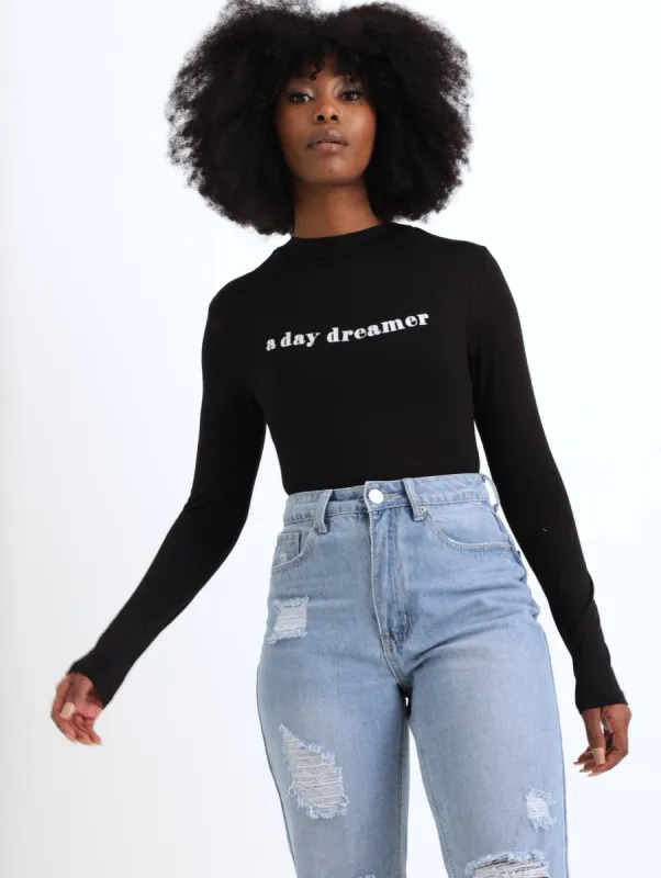 Ladies Screen Bodysuit - Black sold by Edgars