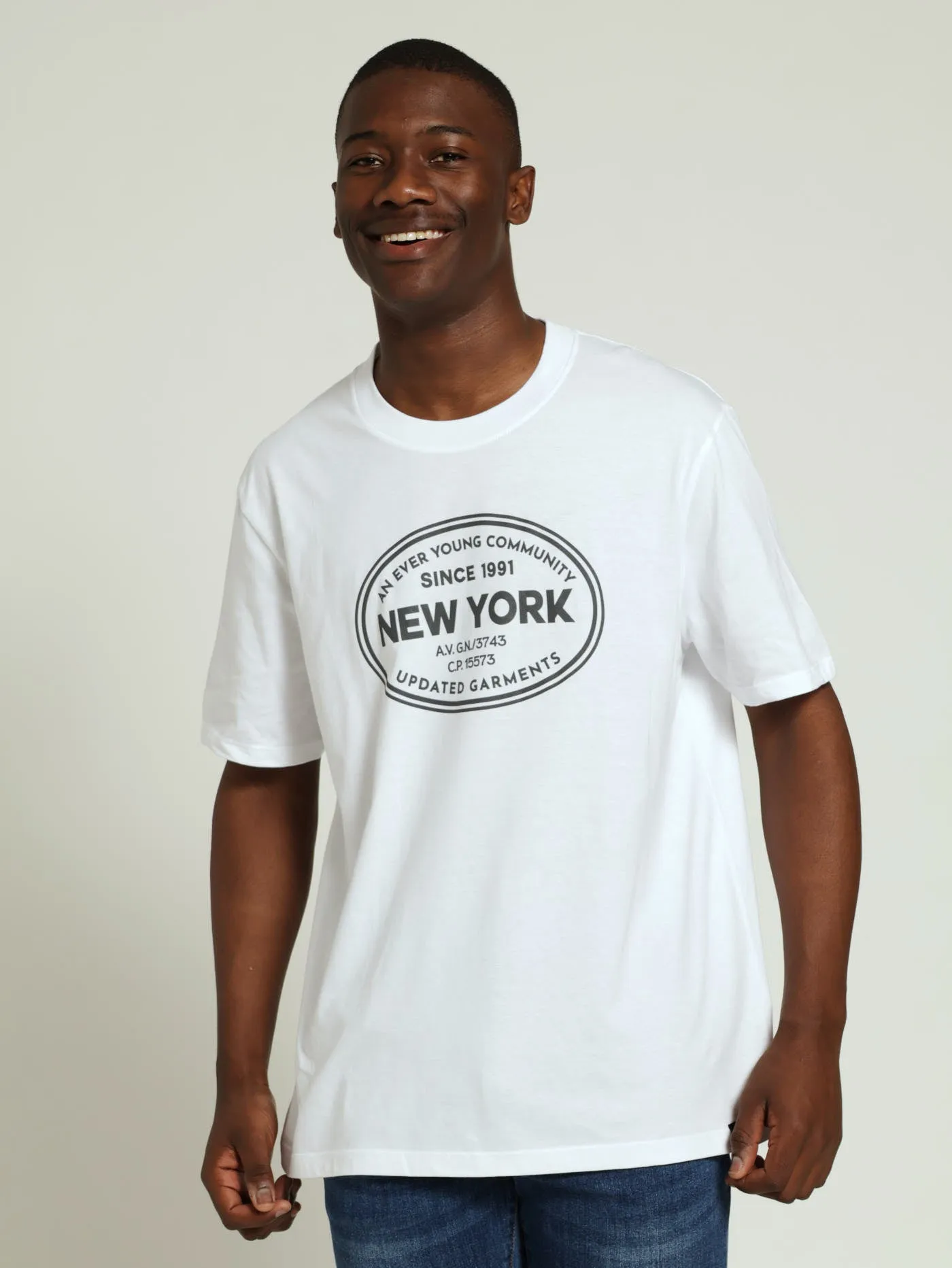 New York Tee - White sold by Edgars