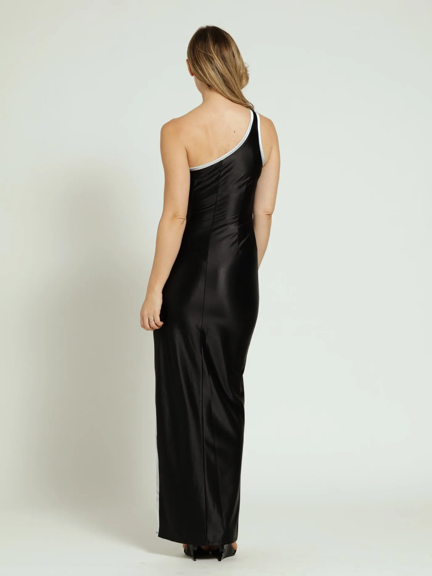 Asymmetric Maxi Dress With Contrast Panels - Black sold by Edgars product image thumbnail 3