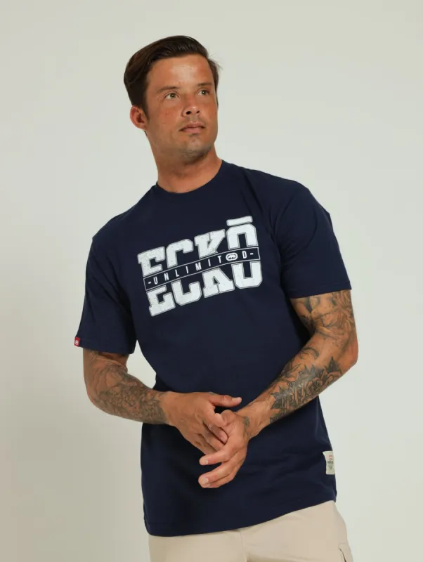 College Script Tee - Navy sold by Edgars