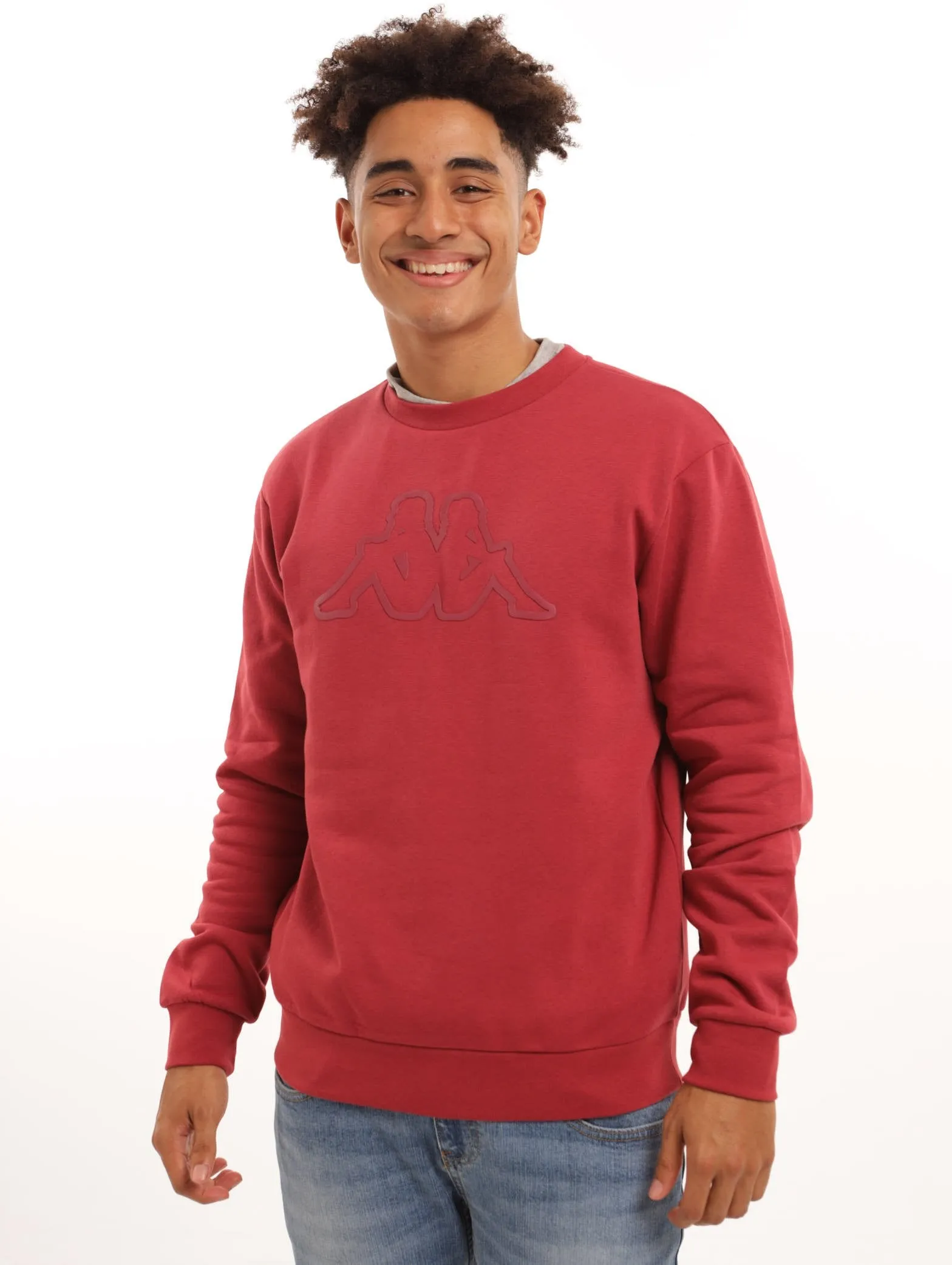 Men's Kappa Logo Crus Crew Top - Red sold by Edgars