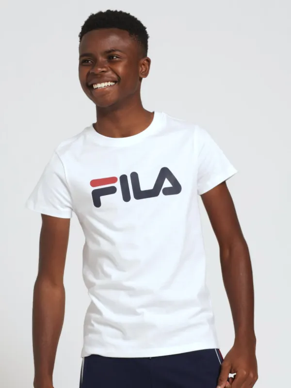 Boys Deckle Tee - White sold by Edgars