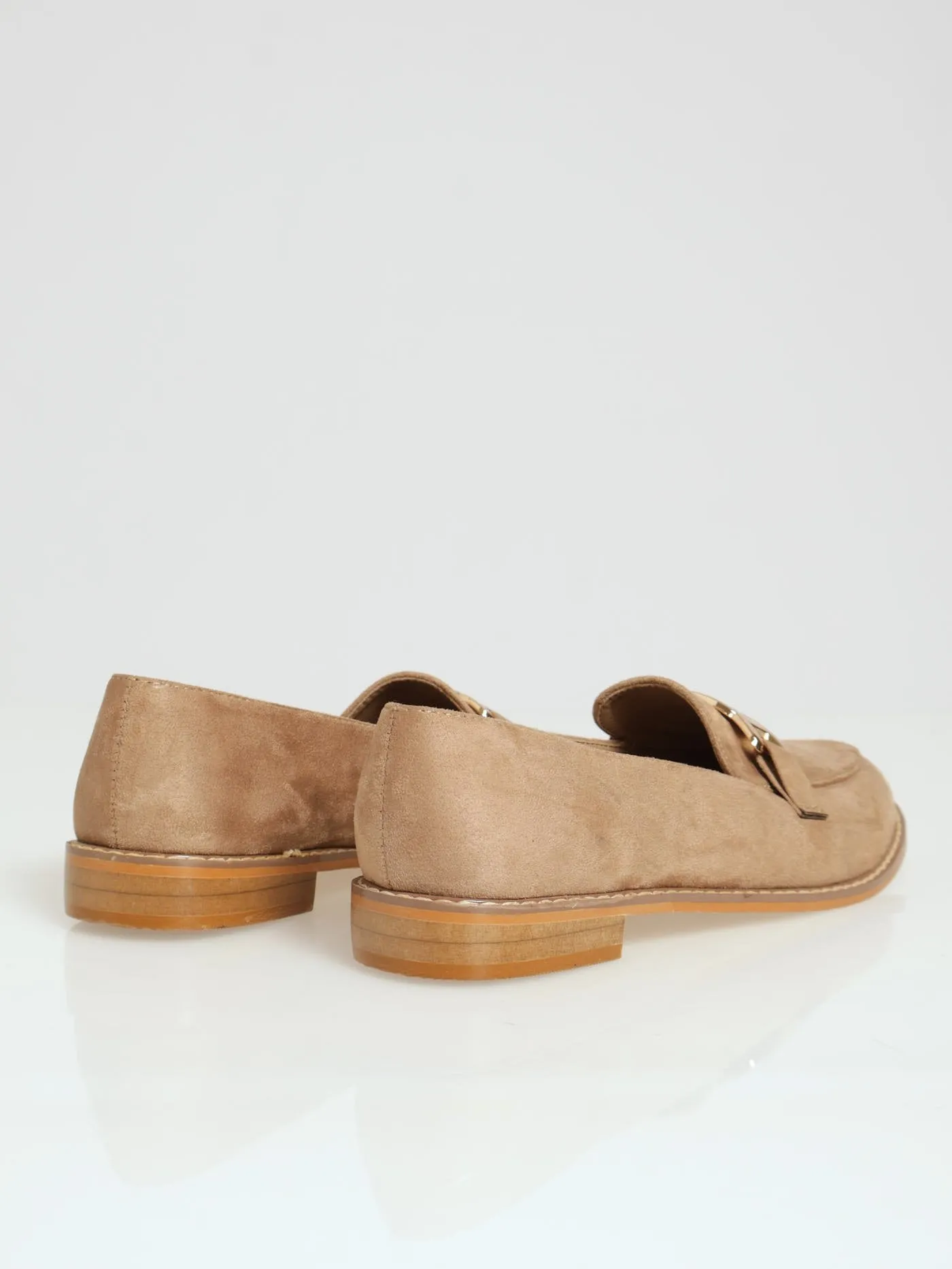 Microfibre Loafer With Flat Gold Trim - Taupe sold by Edgars product image thumbnail 3