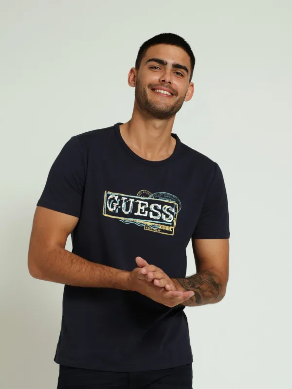 Box Logo Tee - Navy sold by Edgars 