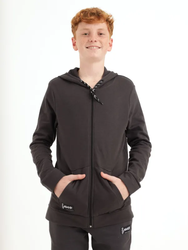 Boys Zip Hoody - Charcoal Melange sold by Edgars