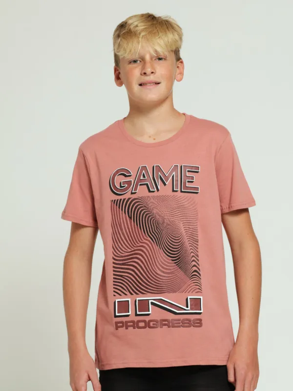 Boys Game Print Tee - Pink sold by Edgars