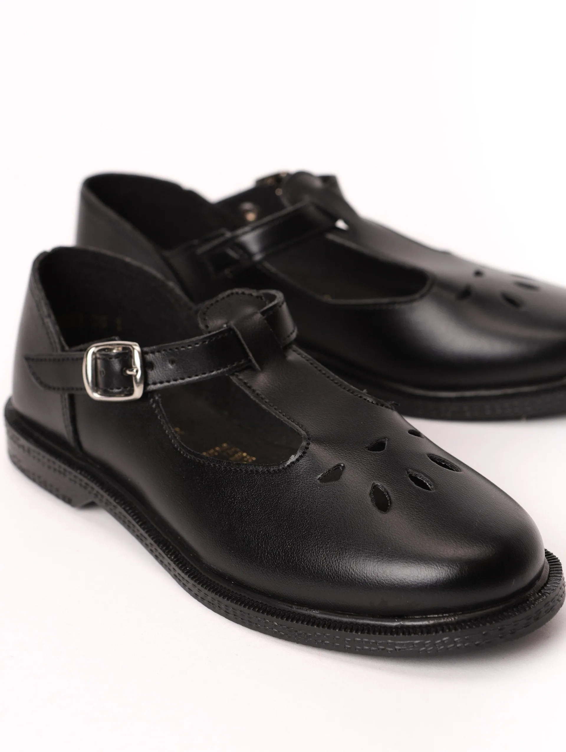 Girls Teardrop School Shoe - Black sold by Edgars