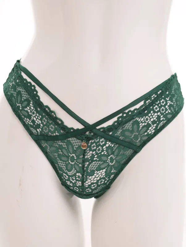 Ladies Single Thong Panty - Dark Green sold by Edgars