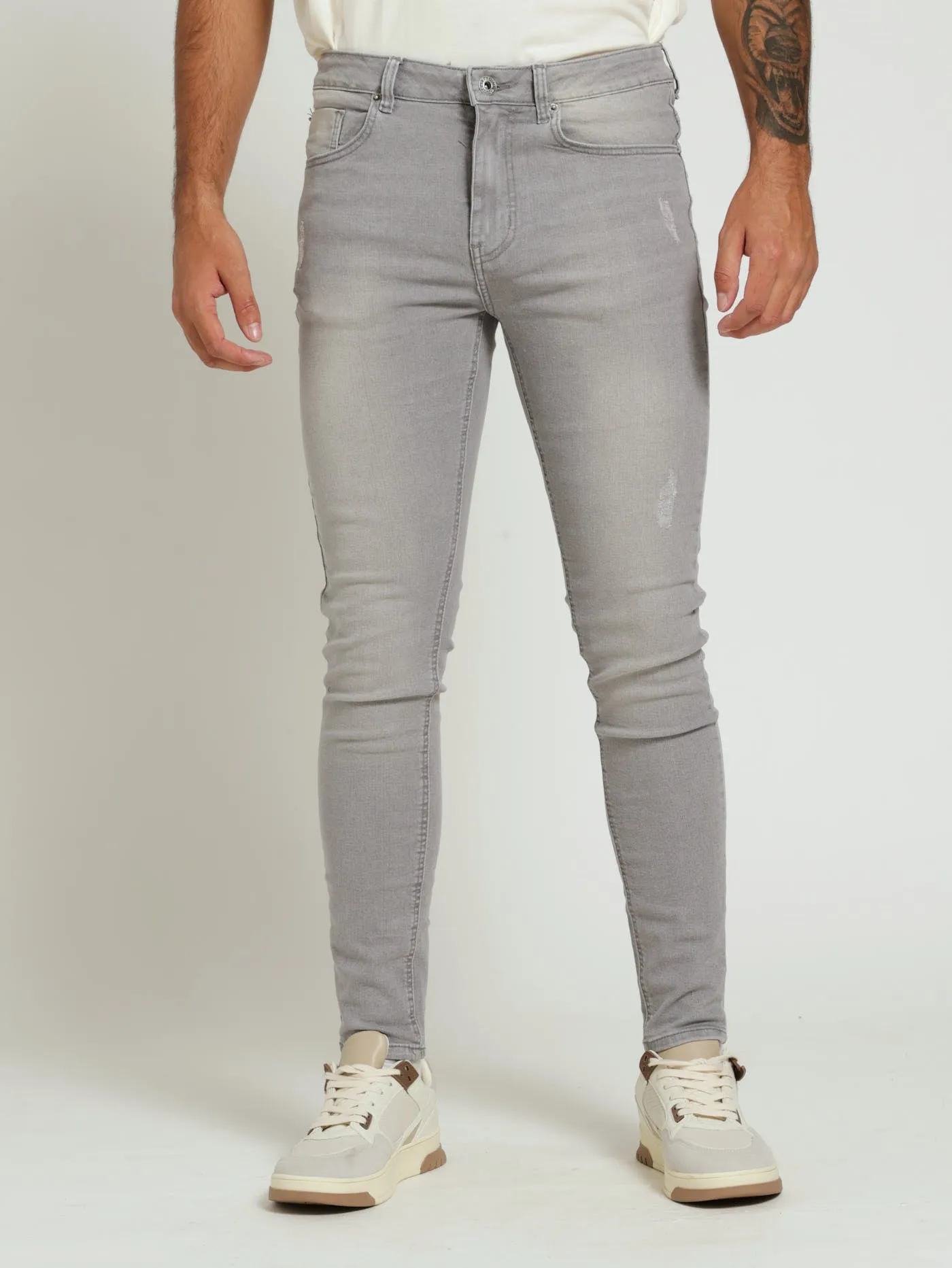 Super Skinny Denim Jean - Grey sold by Edgars