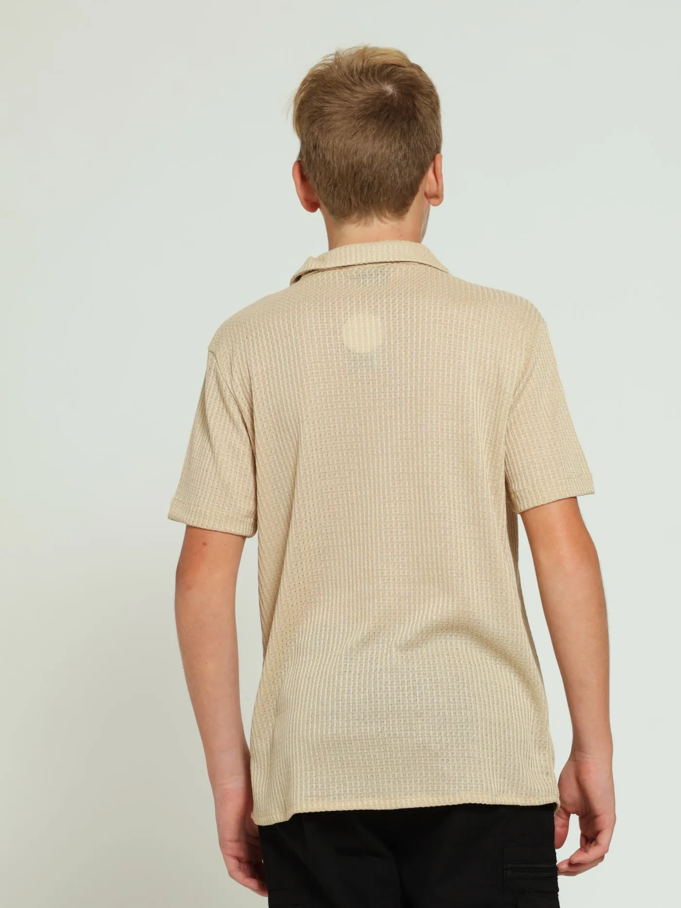 Boys Textured Shirt - Dark Stone sold by Edgars product image thumbnail 3