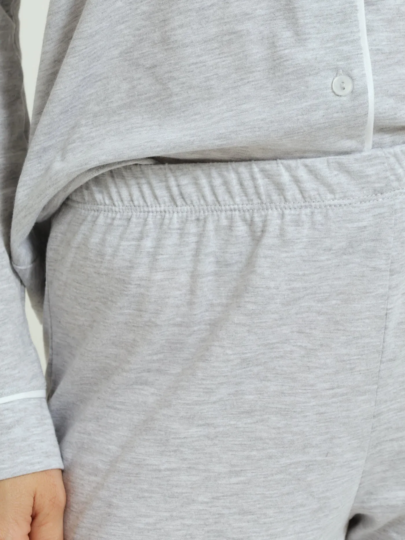 Long Sleeve Knit Pj Top & Pants Set - Grey Melange sold by Edgars  product image thumbnail 4