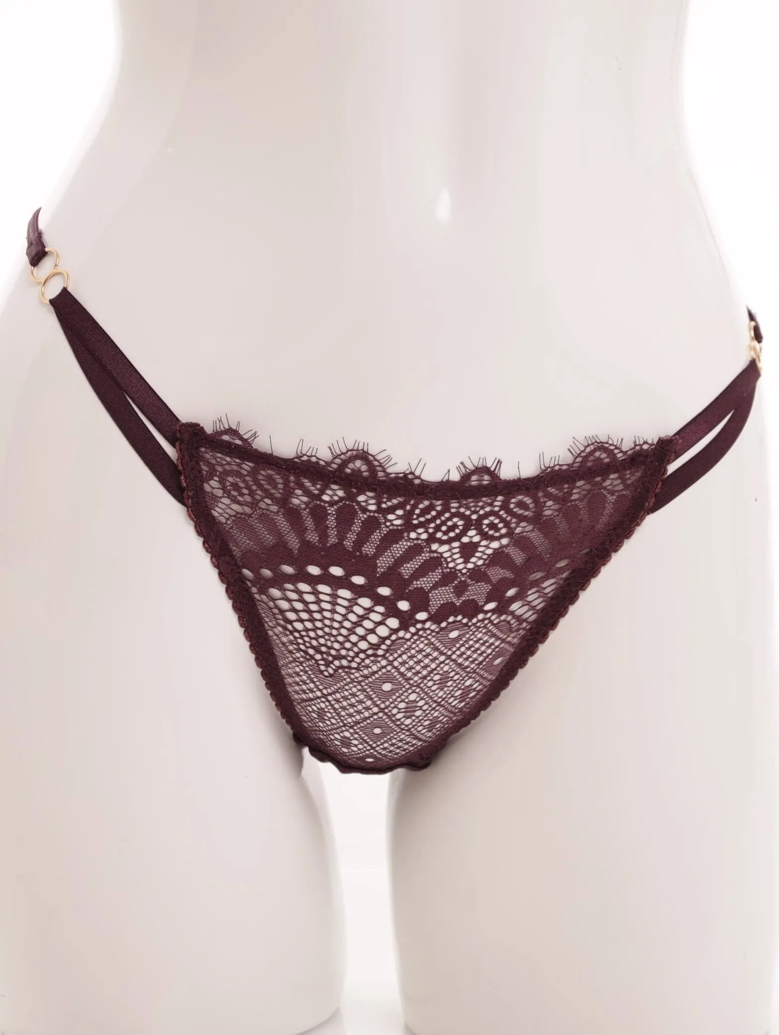 Ladies Thong With Side Strapping - Grape sold by Edgars