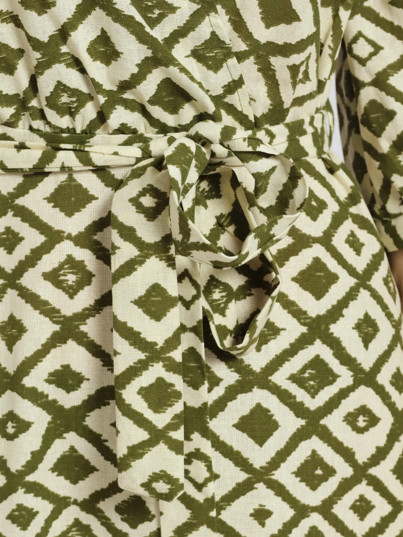 Long Sleeve Mock Wrap Geo Maxi Dress sold by Edgars product image thumbnail 4