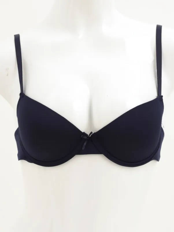 Ladies 2 Pack T-Shirt Colour Bra - Black/Navy made by Edgars