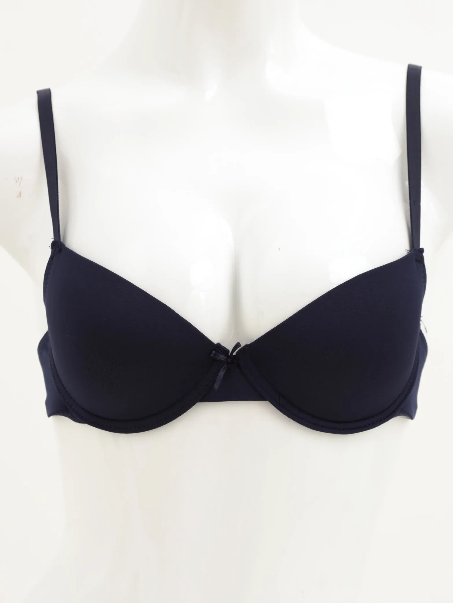 Ladies 2 Pack T-Shirt Colour Bra - Black/Navy sold by Edgars