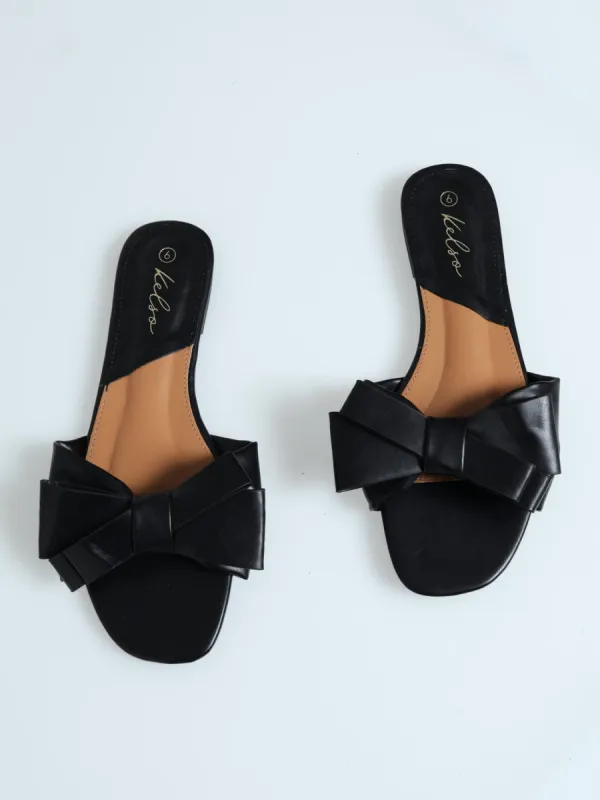 Bow Mule Sandal  - Black sold by Edgars 