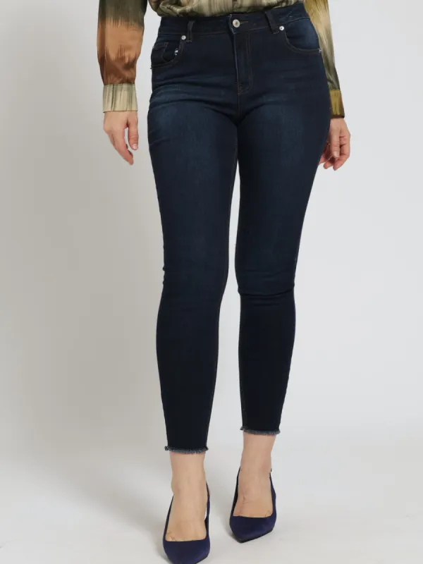 Anklegrazer Super Soft Premium Skinny Jean - Dark Wash Ink sold by Edgars