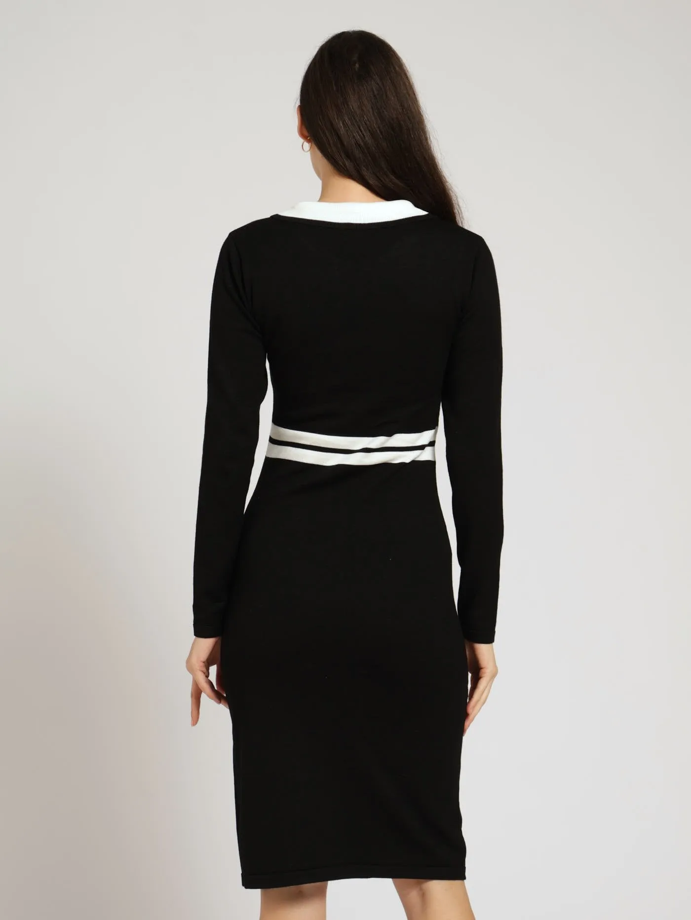 Collared Preppy A-Line Dress - Black/White sold by Edgars product image thumbnail 3