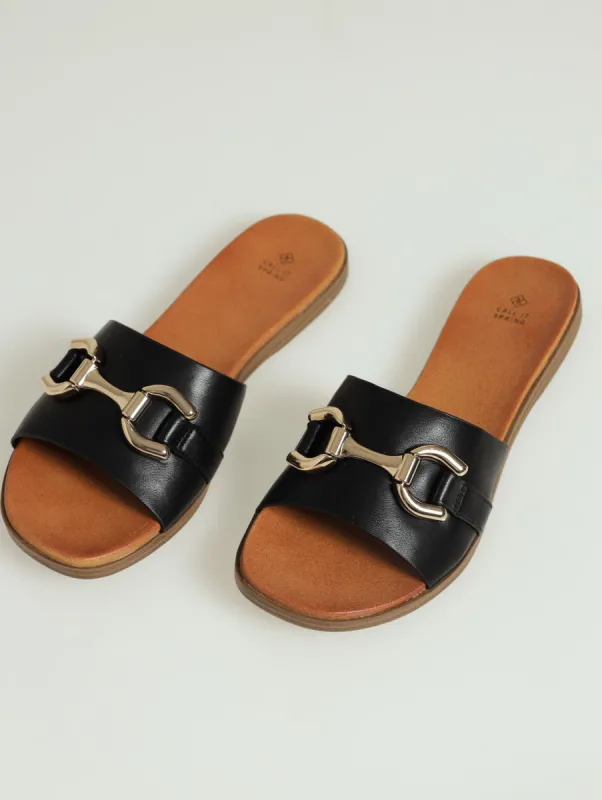 Phoeniix Push In Mule Sandal - Black sold by Edgars