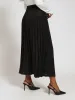 Pleated Shimmer Midi Skirt - Black sold by Edgars