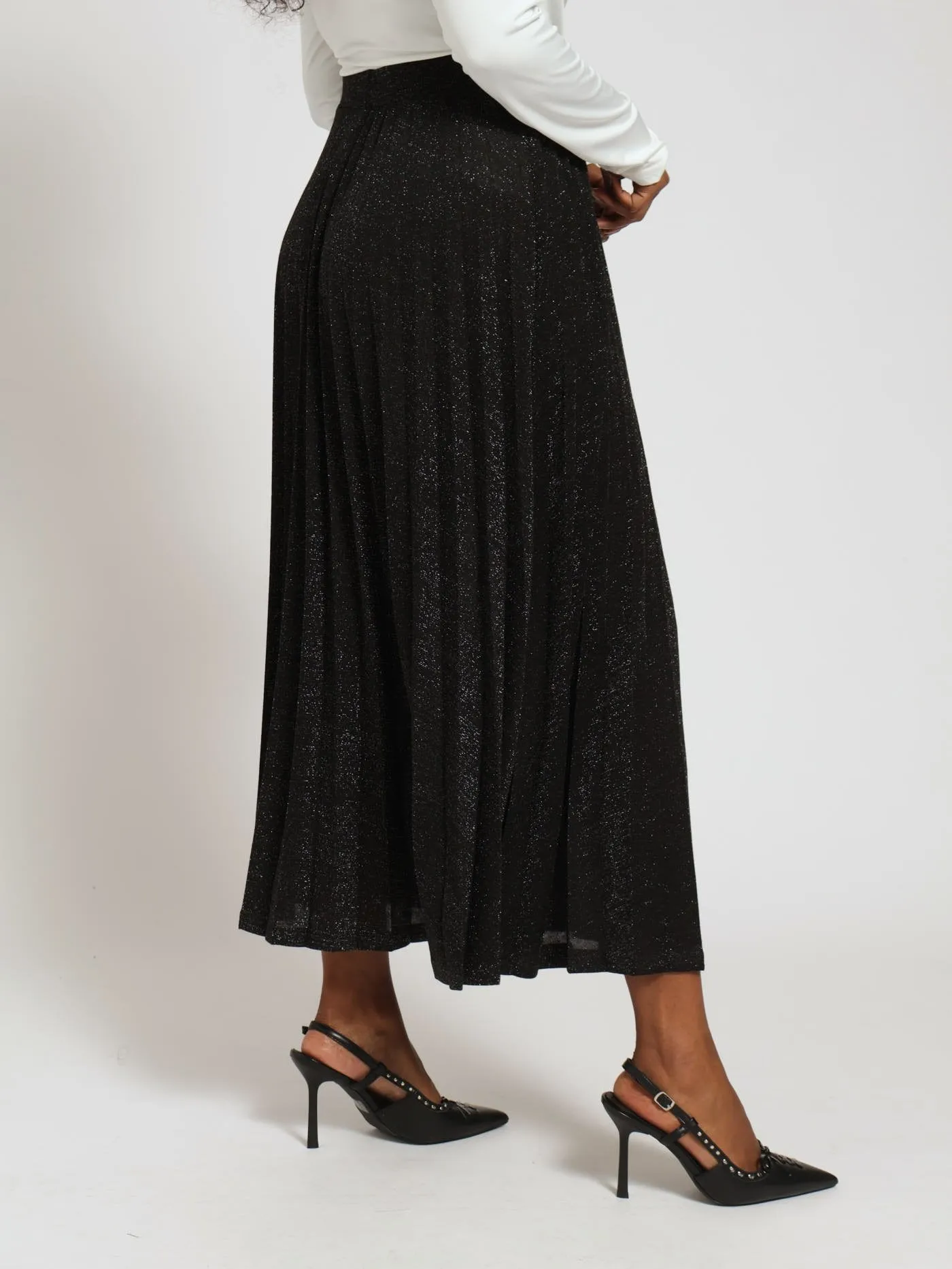 Pleated Shimmer Midi Skirt - Black sold by Edgars product image thumbnail 5
